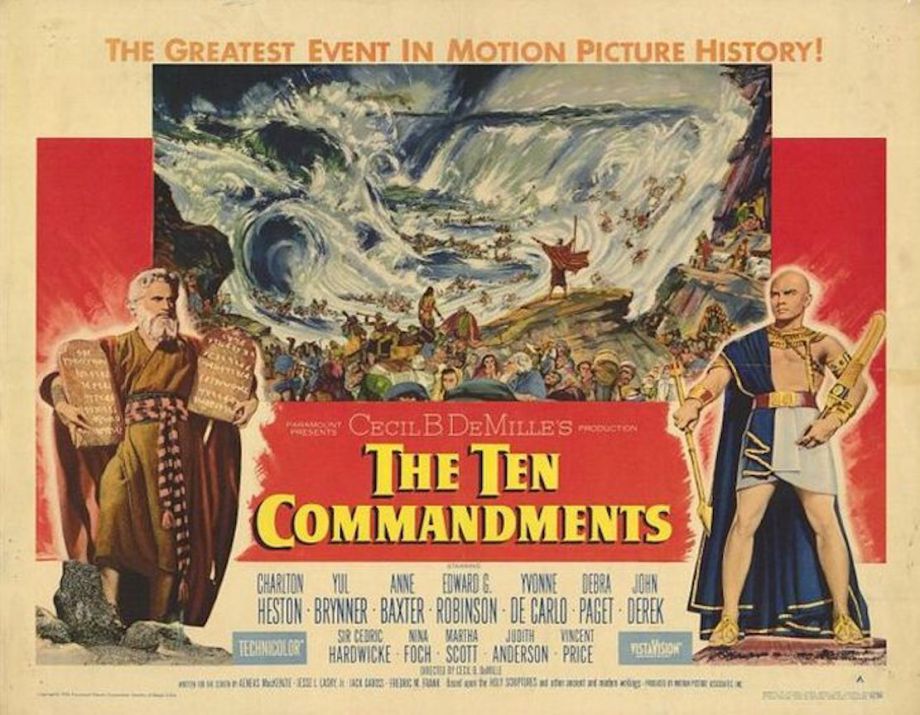 #6 The Ten Commandments (1956),Original Gross: $65,500,000, Gross Adjusted for 2017: $1.1 Billion.