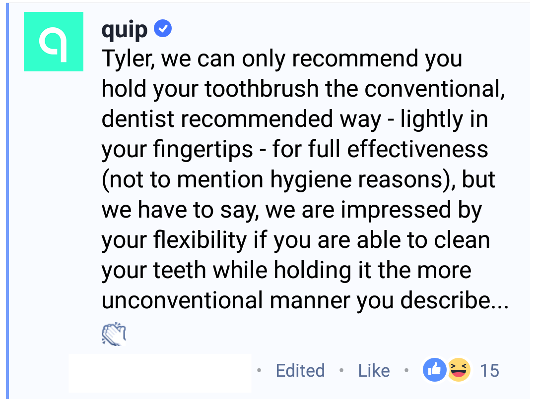 Toothbrush Company PR Responds To Guy Commenting About Sticking Their Toothbrush In His Ass