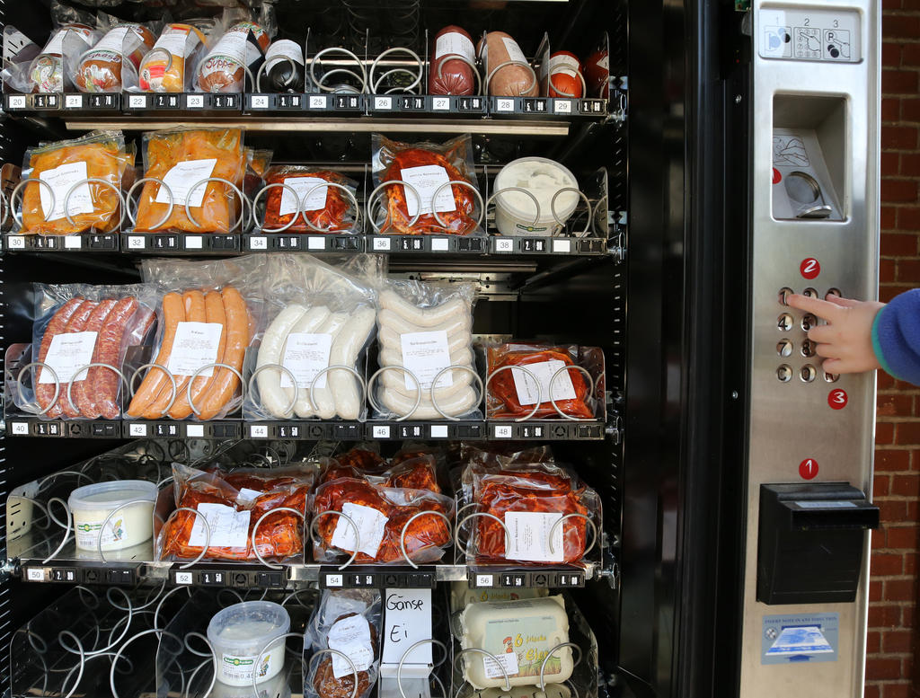 vending machine selling meat