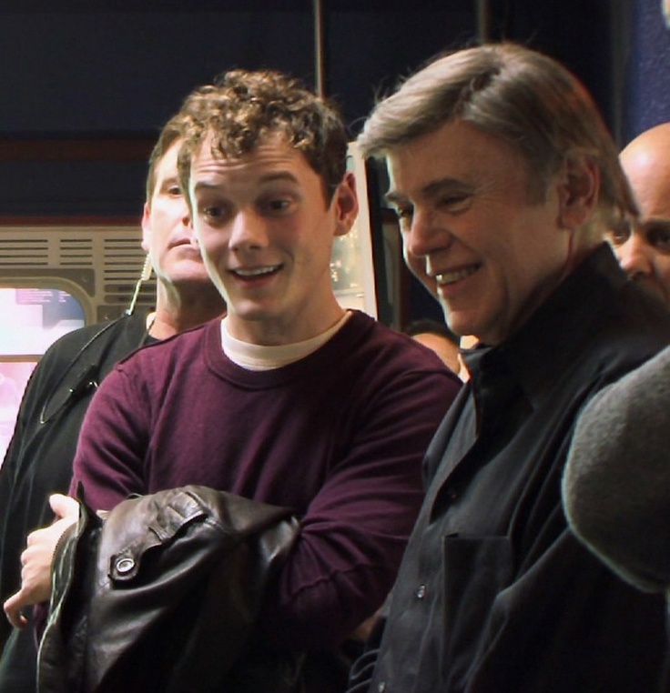 Anton Yelchin and Walter Koenig hanging out at a Star Trek event in 2012. The 2 actors both played the same character Pavel Chekov in Star Trek, and during events, all of the living members of the old cast met the new cast that same year. Sadly, Yelchin died in 2016 in a freak accident.