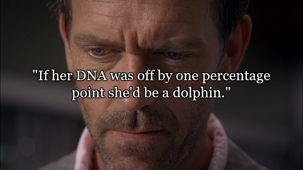 house quotes - "If her Dna was off by one percentage point she'd be a dolphin."