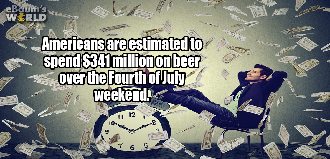 Fun fact about how American's spend about $341 Million on Beer on July 4th Weekend.