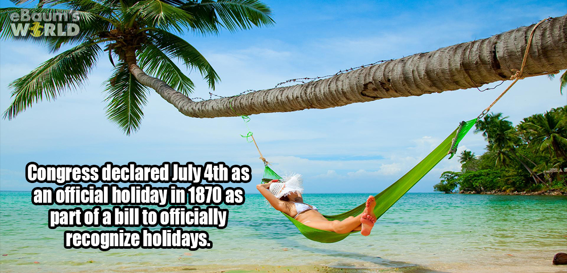 Congress declared July 4th as an official holiday as part of a larger bill recognizing official holidays.