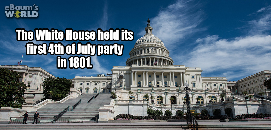 Fun fact about how the white house held its first 4th of July part in 1801