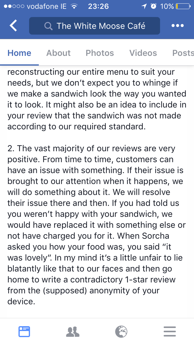 Woman's Bad Food Review Comes Back To Bite Her, Very Publicly