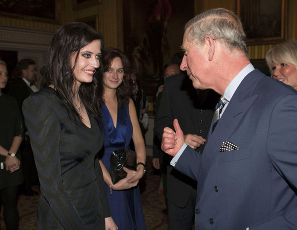 Eva Green chatting with Prince Charles after he received the UK Montblanc de la Culture Arts Patronage Award during a ceremony at Apsley House in 2011. The stunning and super talented Green has been active in the Arts for years. Never married with no children, she comes from an acting family. Her mother is actress turned children's book writer Marlène Jobert. Often in her roles it appears she has a thick British accent, but she is in fact French, and learned English very late, needing a speech coach to help her perfect it.