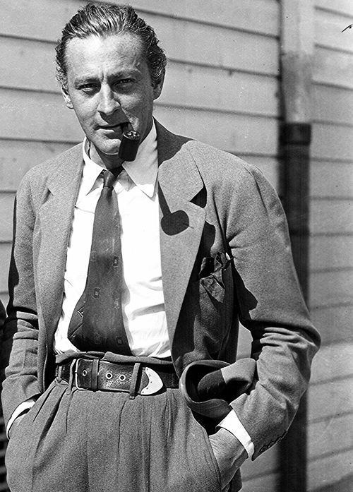 John Barrymore hanging out sometime in the 1920s. John was one of the first stars of Hollywood as he had a terrific career, first in silent films, then in sound and was a huge success in plays on Broadway and around the country as well. If the name sounds familiar, it's because he is from the very successful Barrymore family. The family tradition continues today with Drew Barrymore, who is his granddaughter.