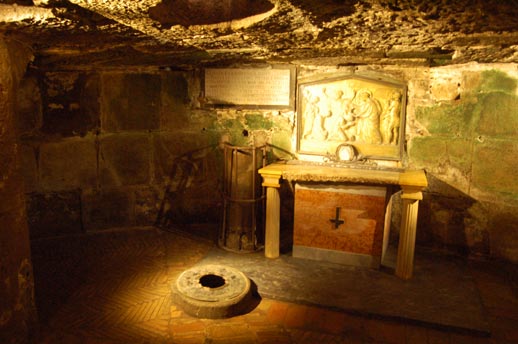 The Mamertine In Ancient Rome. The Mamertine's violence wasn't just brutal.  In use since the 8th century BCE, the prison contained two floors of underground cells, one on top of the other, with the lower levels only accessible through holes in the upper levels. After torturous treatment and lack of food led to the deaths of many of the prisoners, guards disposed of their bodies in the Cloaca Maxima, aka the Roman sewer.