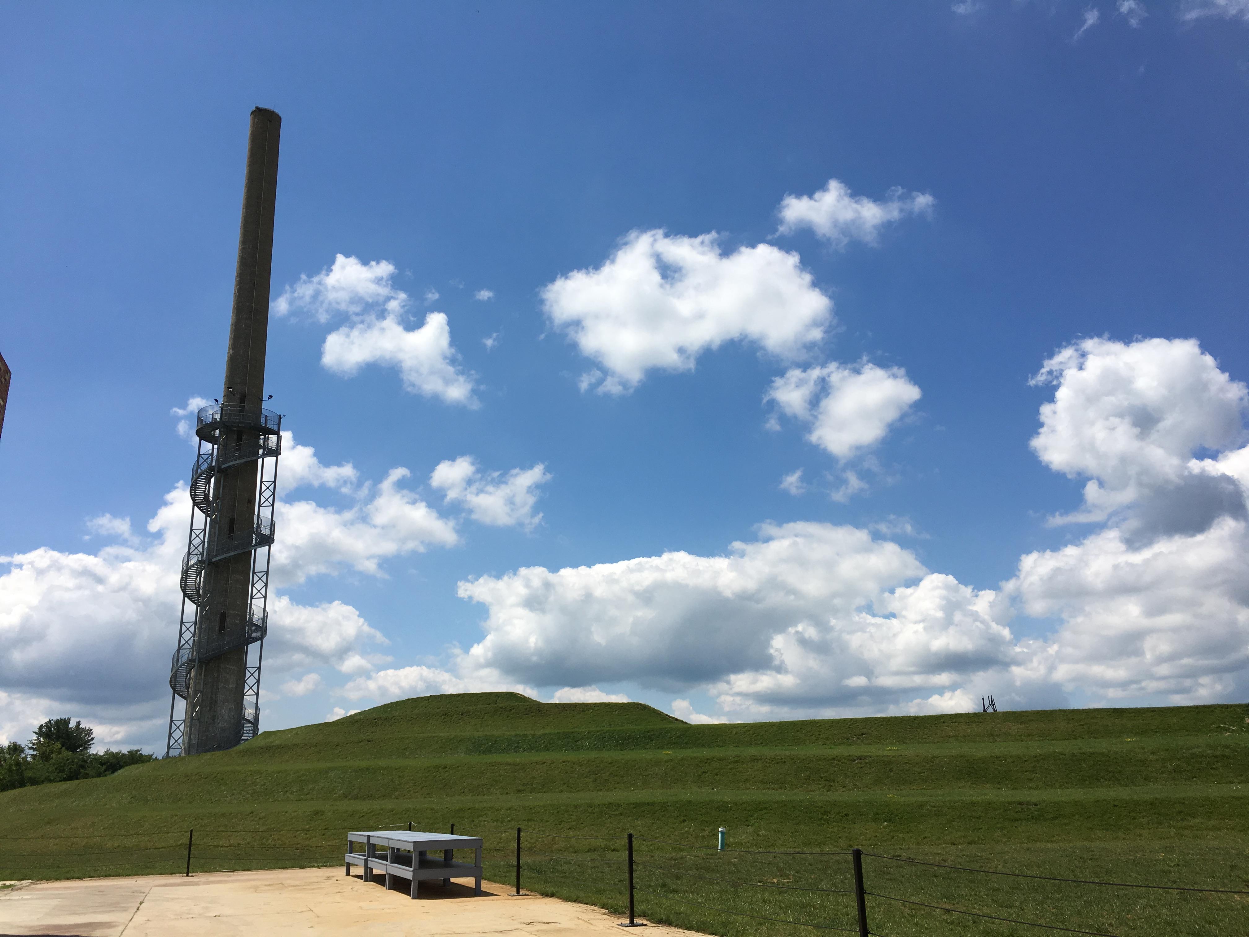 They also turned the smokestack into an observation tower.