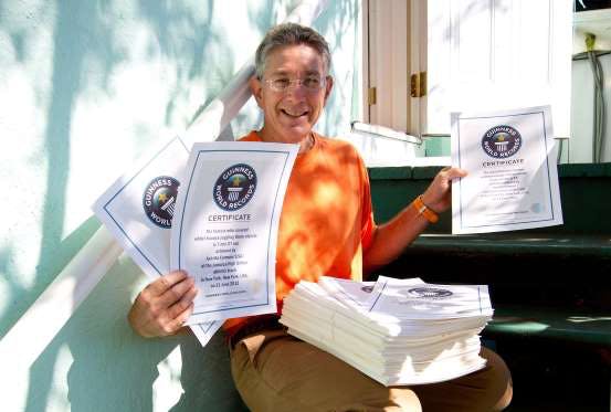 Most Guinness World Records Held By One Man. What should we do with a man hogging records? Give him another one! Ashrita Furman, probably the world’s only truly professional record breaker has dedicated the better part of his life to cracking every single record he could manage to, and the results are indeed astonishing. Over 600 records were set by Ashrita since 1969, and he currently still holds around 200 of them. He got his first official record after doing 12,000 jumping jacks and his accomplishments throughout the years include most underwater rope jumps in one hour, highest mountain climbed on stilts, and making the world’s largest pencil. He is truly an amazing person who took his passion for breaking records to the next level and managed to become the best at it.