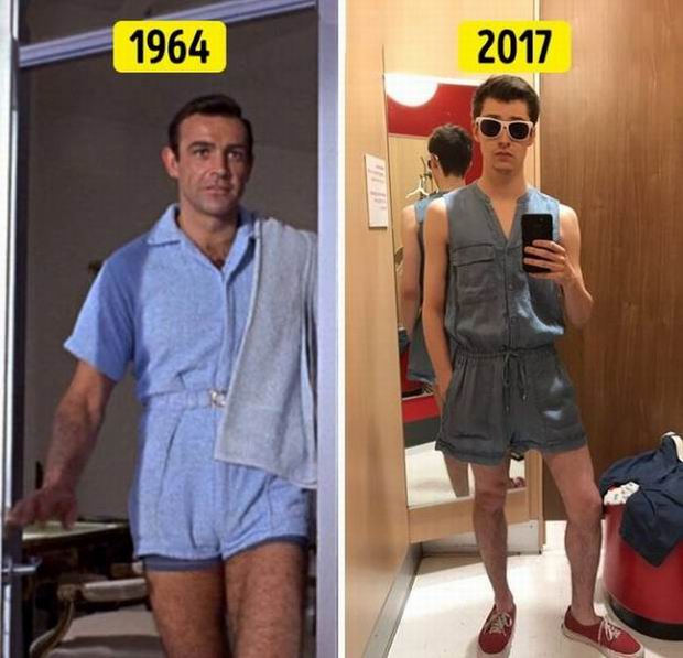 Romper in 1964 worn by Roger Moore and 2017