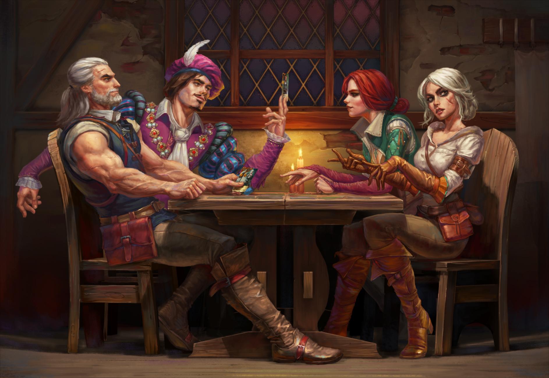 cool artwork of game characters out for some drinks