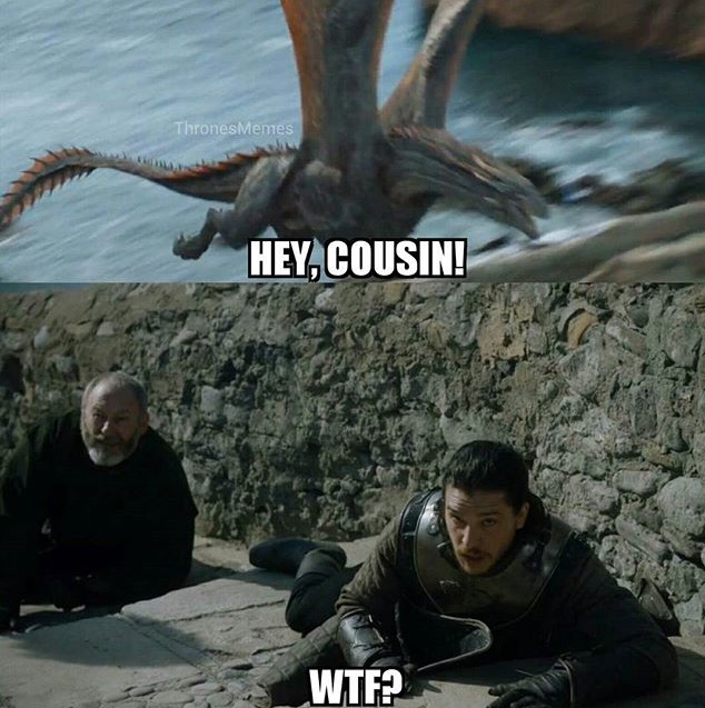 game of thrones meme dragon - Thrones Memes Hey, Cousin! Wtf?