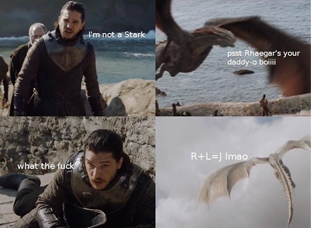 jon snow and drogon fanart - I'm not a Stark psst Rhaegar's your daddyo boiiii RLJ Imao what the fuck