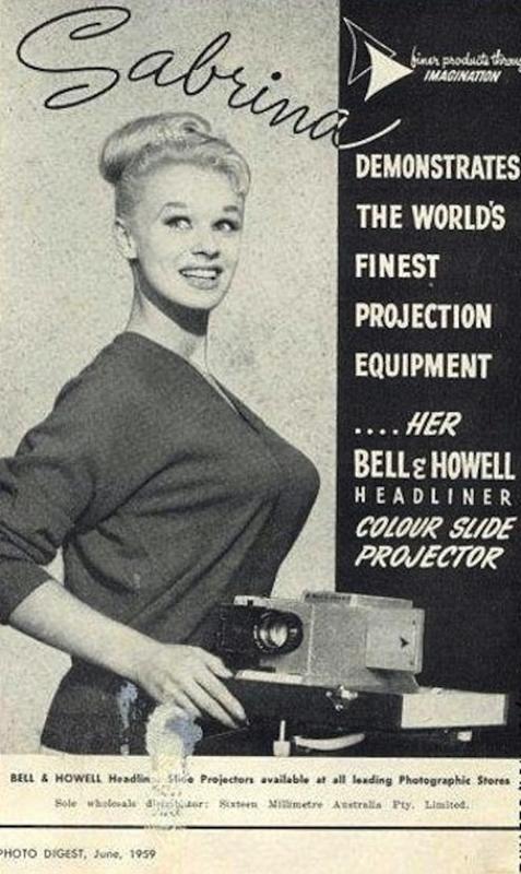sexist vintage ads - Smer paoduca dire Imagination Demonstrates The World'S Finest Projection Equipment .. Her Belle Howell Headliner Colour Slide Projector e Bell & Howell Headlin Sole will d Projecten available at all leading Photographie Stores o rt au