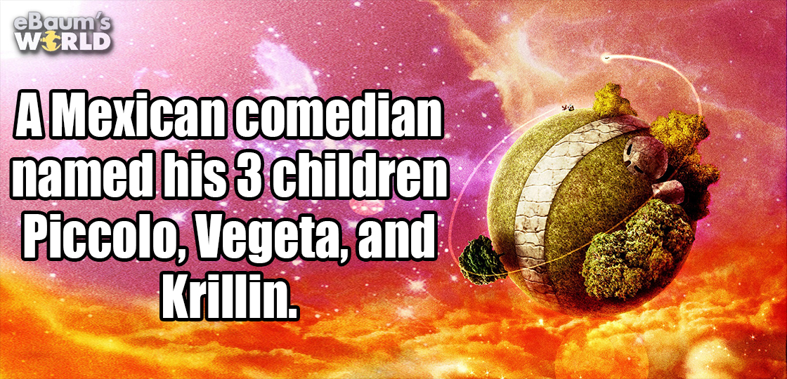 king kai planet - eBaum's W3RLD A Mexican comedian named his 3 children Piccolo, Vegeta, and Krillin.