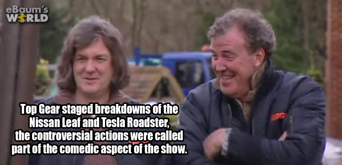 dbsk macros - eBaum's World Top Gear staged breakdowns of the Nissan Leaf and Tesla Roadster, the controversial actions were called part of the comedic aspect of the show.