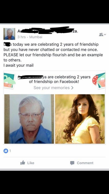 cringe indian comments - Ioa 3 hrs Mumbai a today we are celebrating 2 years of friendship but you have never chatted or contacted me once. Please let our friendship flourish and be an example to others. I await your mail A .......ya are celebrating 2 yea