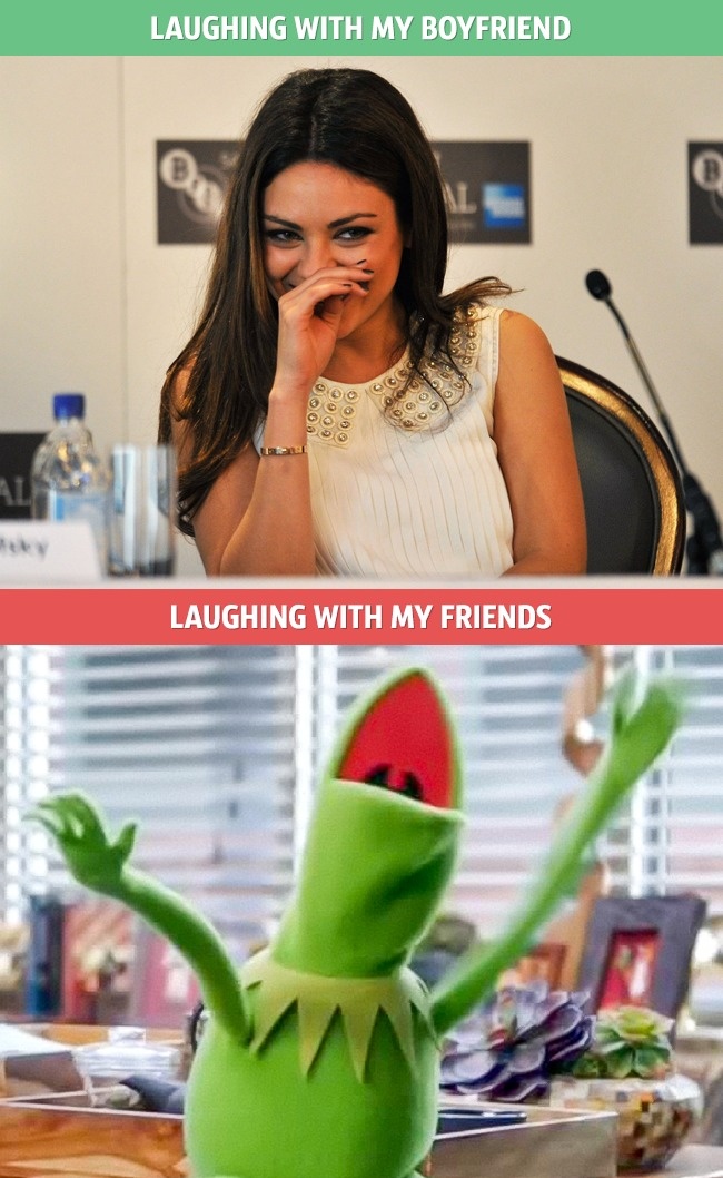 kermit gif - Laughing With My Boyfriend Gogo Dior colo Laughing With My Friends