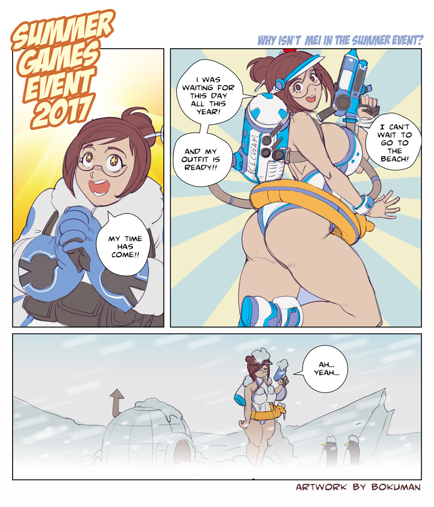 bokuman mei comic - Shimmer Why Isn'T Mei In The Summer Event? Games Event I Was Waiting For This Day All This Year! 2017 I Can'T Wait To Go To The Beach! And My Outfit Is Ready!! Icecream My Time Has Come!! Ah... Yeah... Artwork By Bokuman