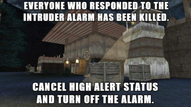 turok memes - Everyone Who Responded To The Intruder Alarm Has Been Killed Cancel High Alert Status And Turn Off The Alarm.