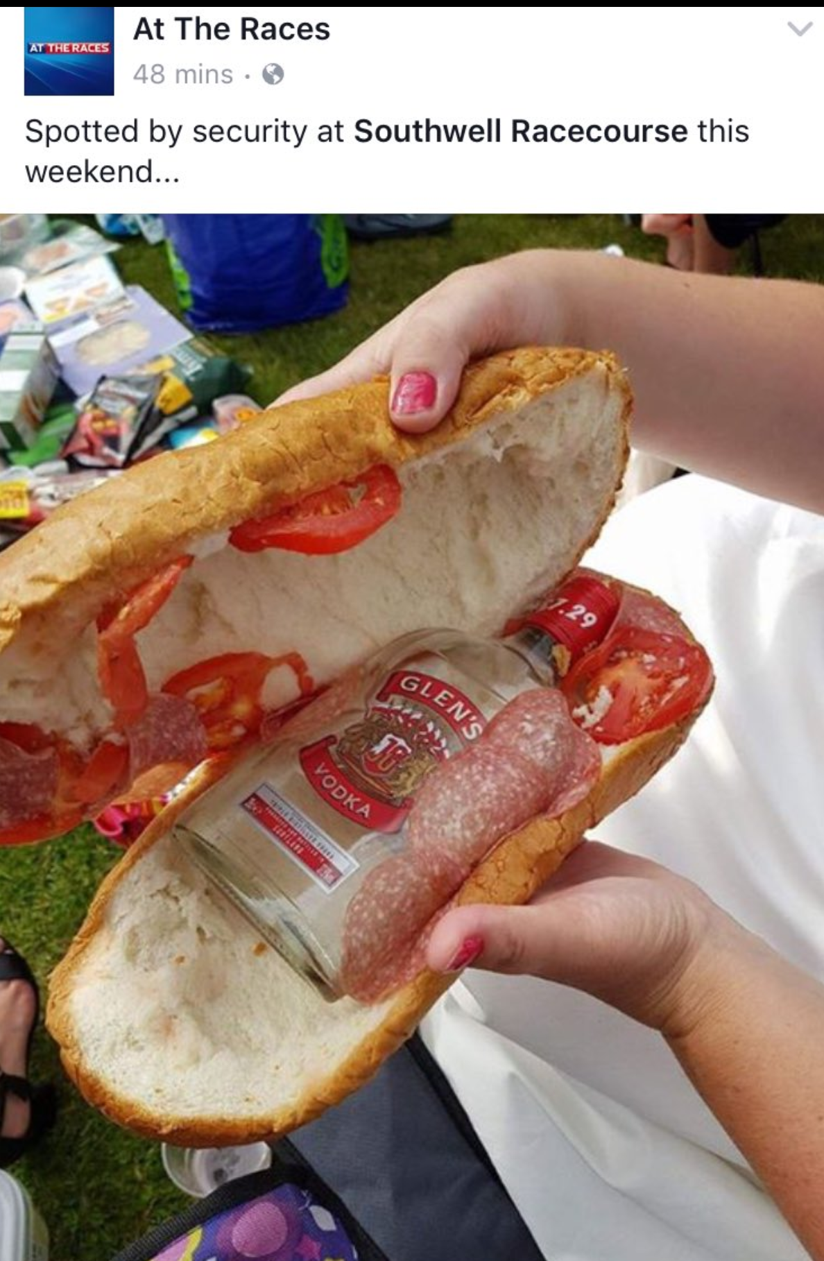 Smirnoff snuck into festival in a salami sandwich