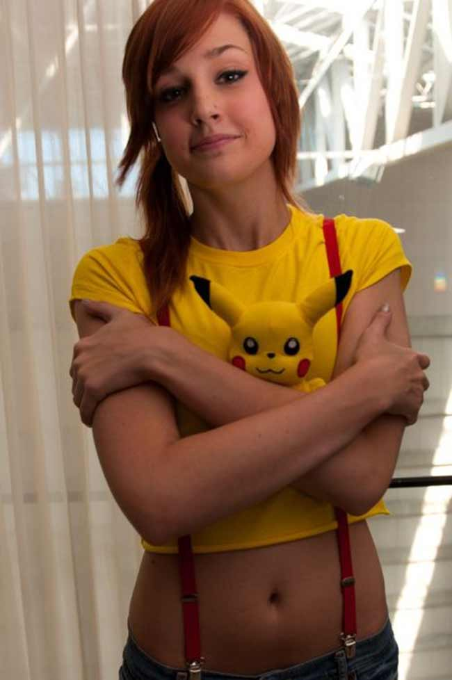 Pikachu cosplay done right by girl with red hair