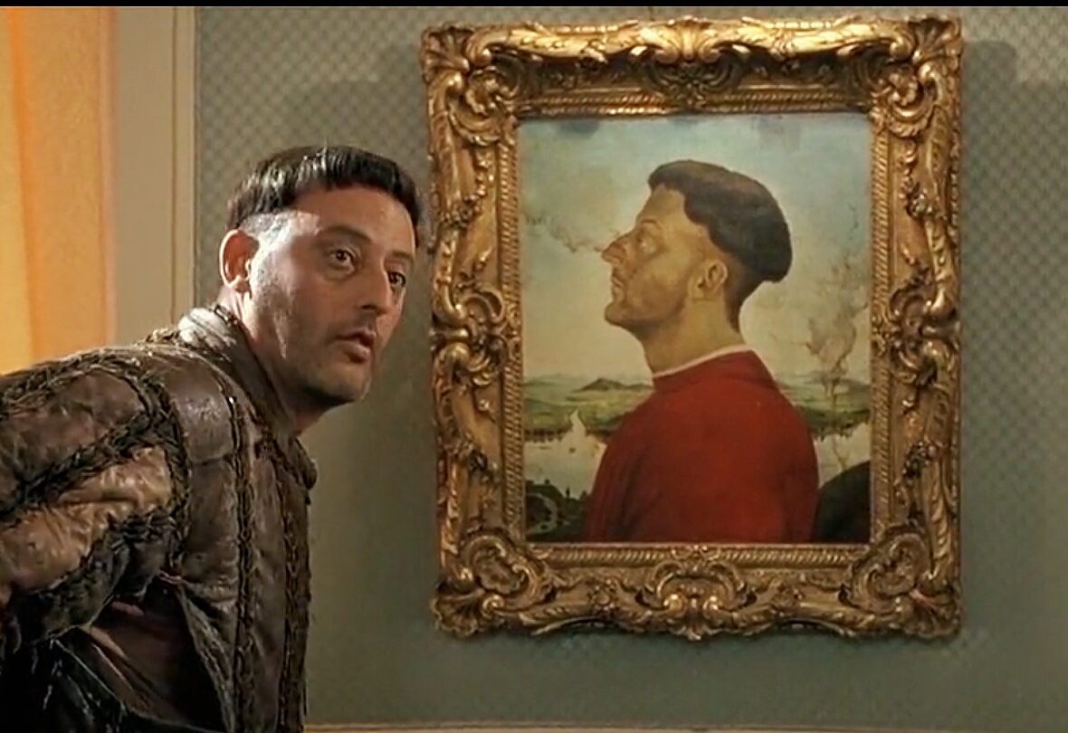 Remember Count Godefroy de Montmirail (Jean Reno) finding himself in "Les Visiteurs" (1993)?