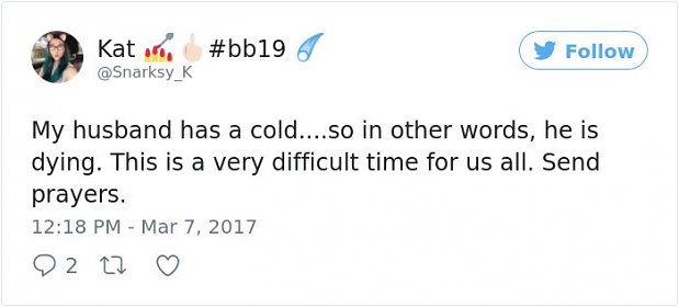 Women Make Fun Of The "Man Cold"