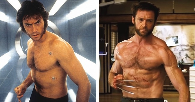 Hugh Jackman. Responsible for bringing the character of Wolverine to life, Hugh Jackman kept a very strict diet while prepping for the movies that demanded an insanely high calorie intake and the absolute elimination of alcohol and sugar. The star even had to dehydrate himself for a day or so every time he did a shirtless scene to be as cut as possible on the set.