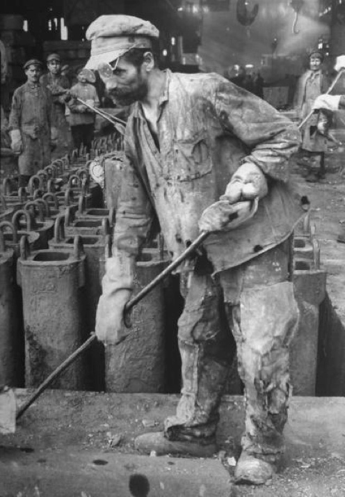 An iron worker poses for a picture in Stalingrad, USSR (now Russia) in 1932. The hard working factory workers were major for the Soviet uprising, but yet just 15 years later, you can see that communism haven't made their lives better.
