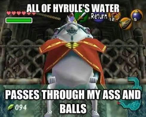 ocarina of time zora king - All Of Hyrule'S Water Return Passes Through My Ass And 094 Balls