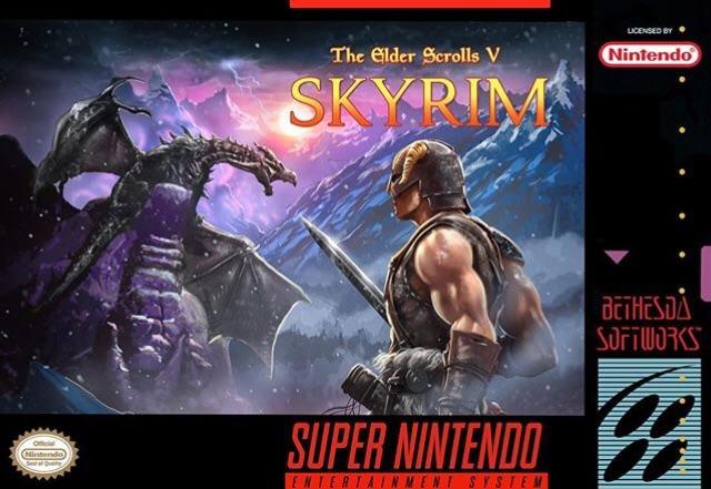 skyrim snes - Licensed By Nintendo The Elder Scrolls V Skyrim dritesti SuriWoRS Super Nintendo Entertainment System