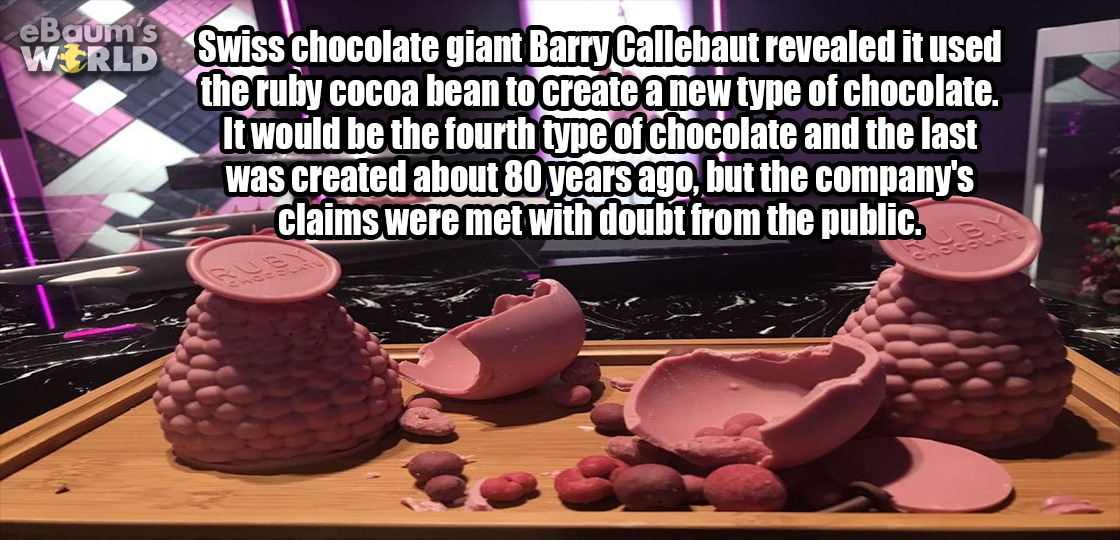 break up poems - Rus Swiss chocolate giant Barry Callebaut revealed it used the ruby cocoa bean to create a new type of chocolate. It would be the fourth type of chocolate and the last was created about 80 years ago, but the company's claims were met with