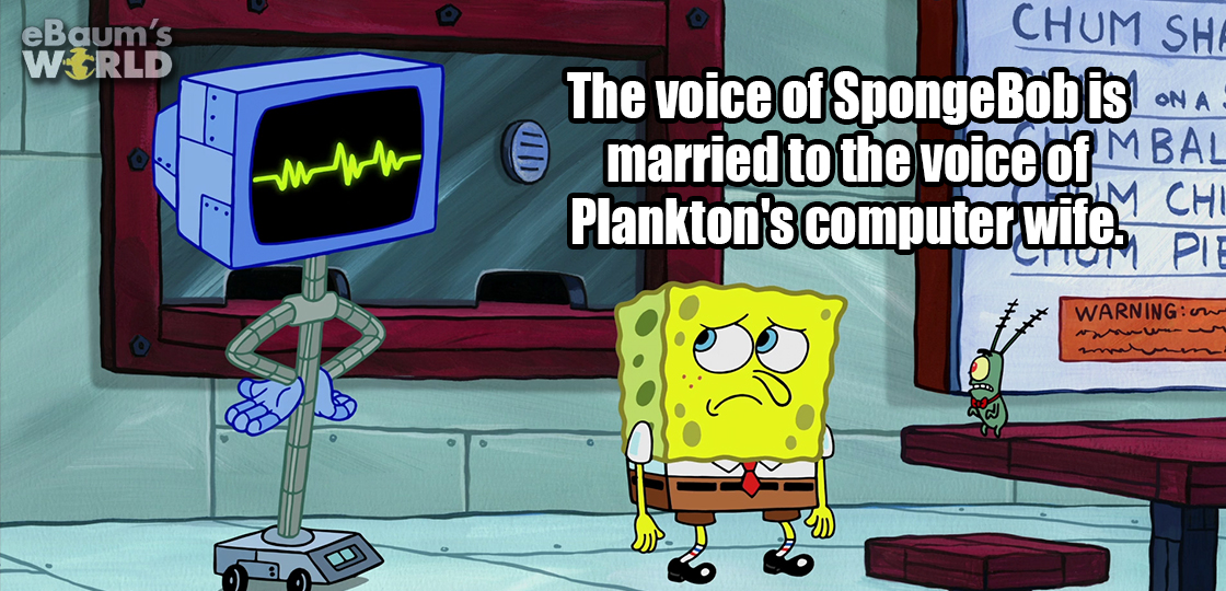 spongebob and karen married - eBaum's Werld Chum Sh. The voice of SpongeBob is on a married to the voice of Mbal Plankton's computer wife. ! @ Ma Warning
