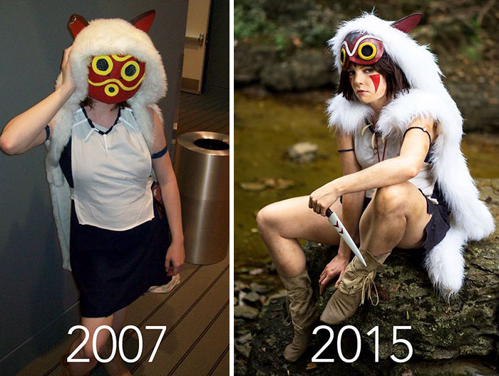 21 Cosplayers Show How They've Improved Through Years Of Cosplaying