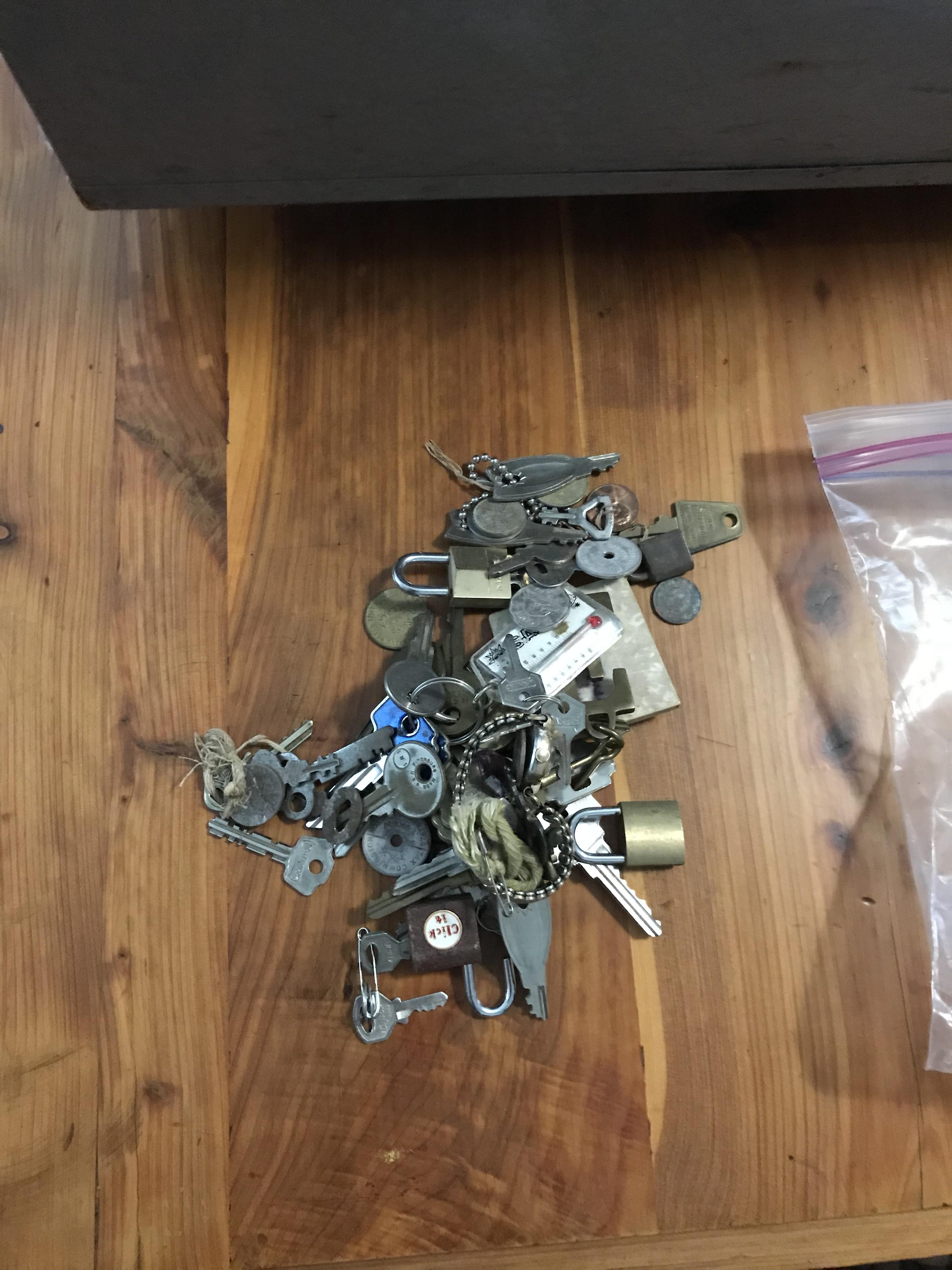 "Ok. Bag of keys in a drawer. One of these has to fit."