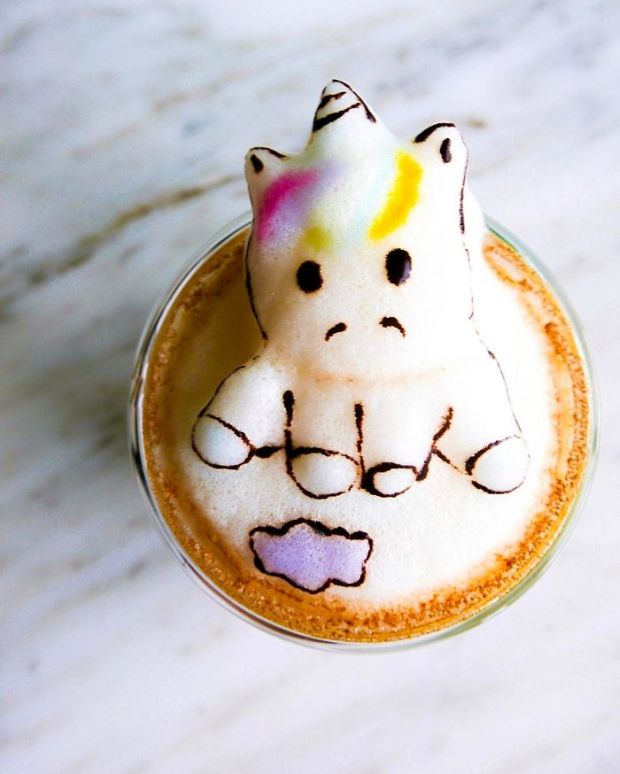 unicorn foam coffee