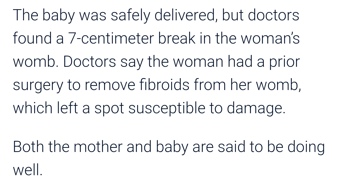 The Shocking Story Of A Mother With A Hole In Her Womb Will Make You Have Stomach Pain