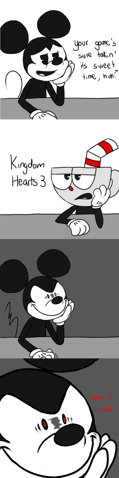 kingdom hearts cuphead - your game's sure takin' its sweet time, hun. Kingdom Hearts 3 listen u lil shit