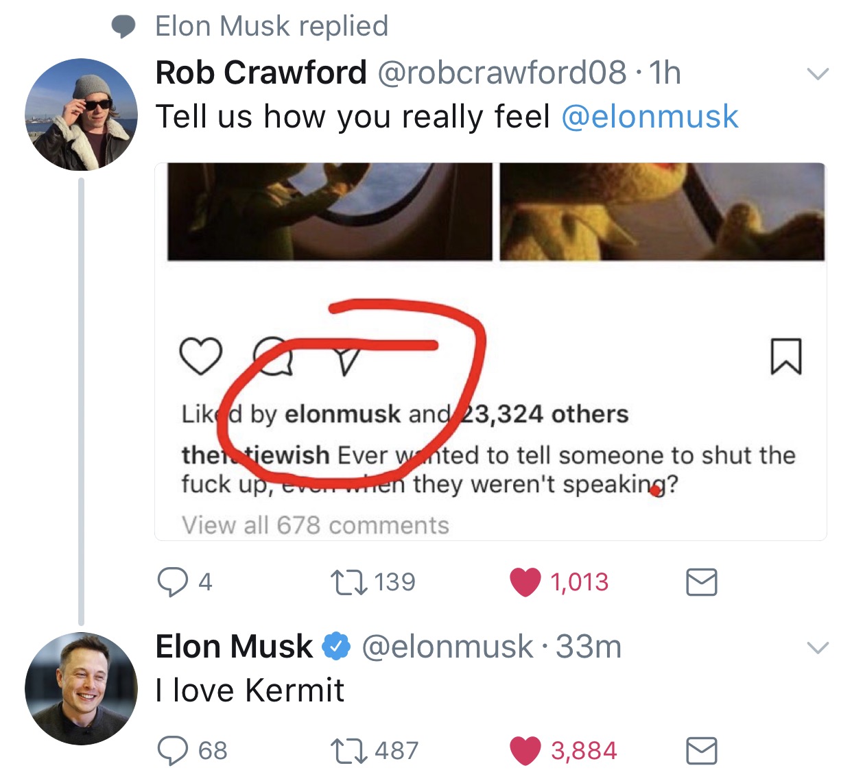 Elon Musk Gets Called Out After Liking A Kermit The Frog ...