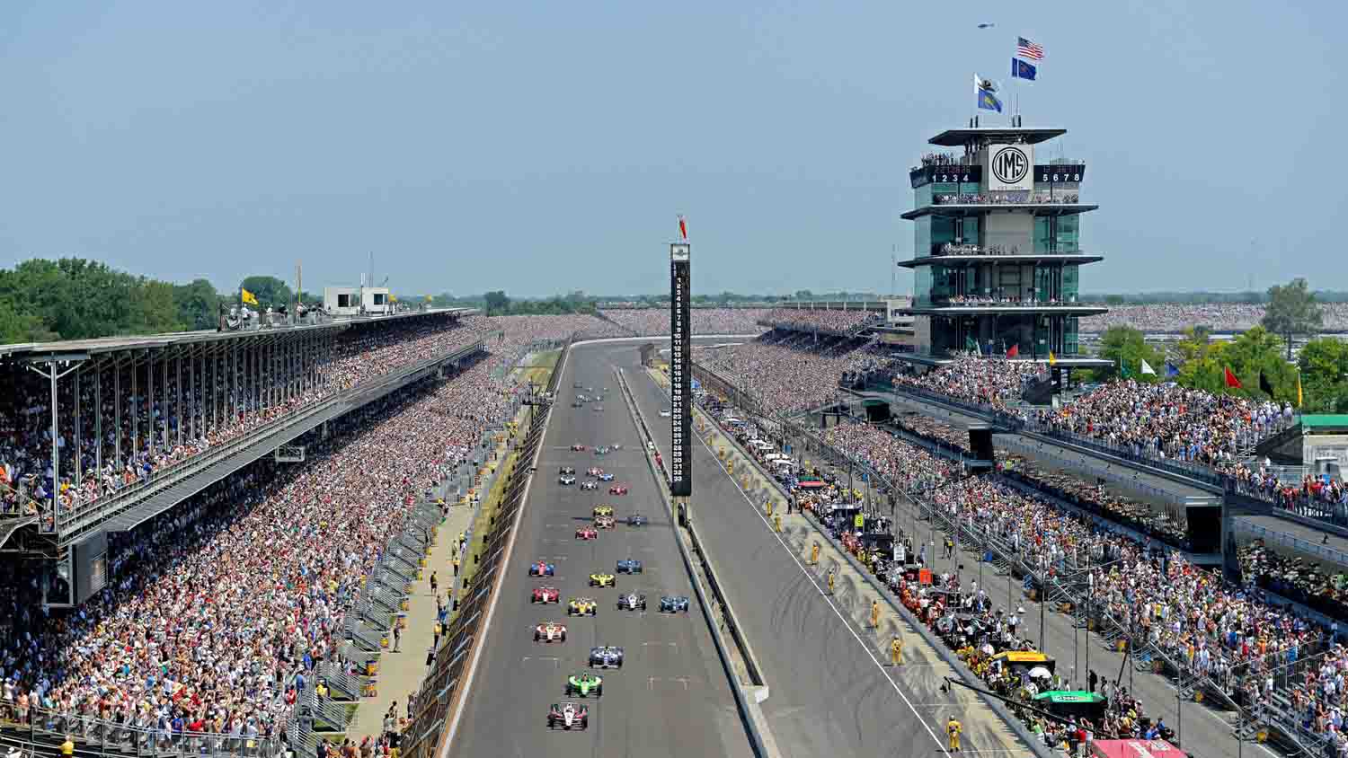 The Indianapolis Motor Speedway was repaved again and they took a core sample from the track.