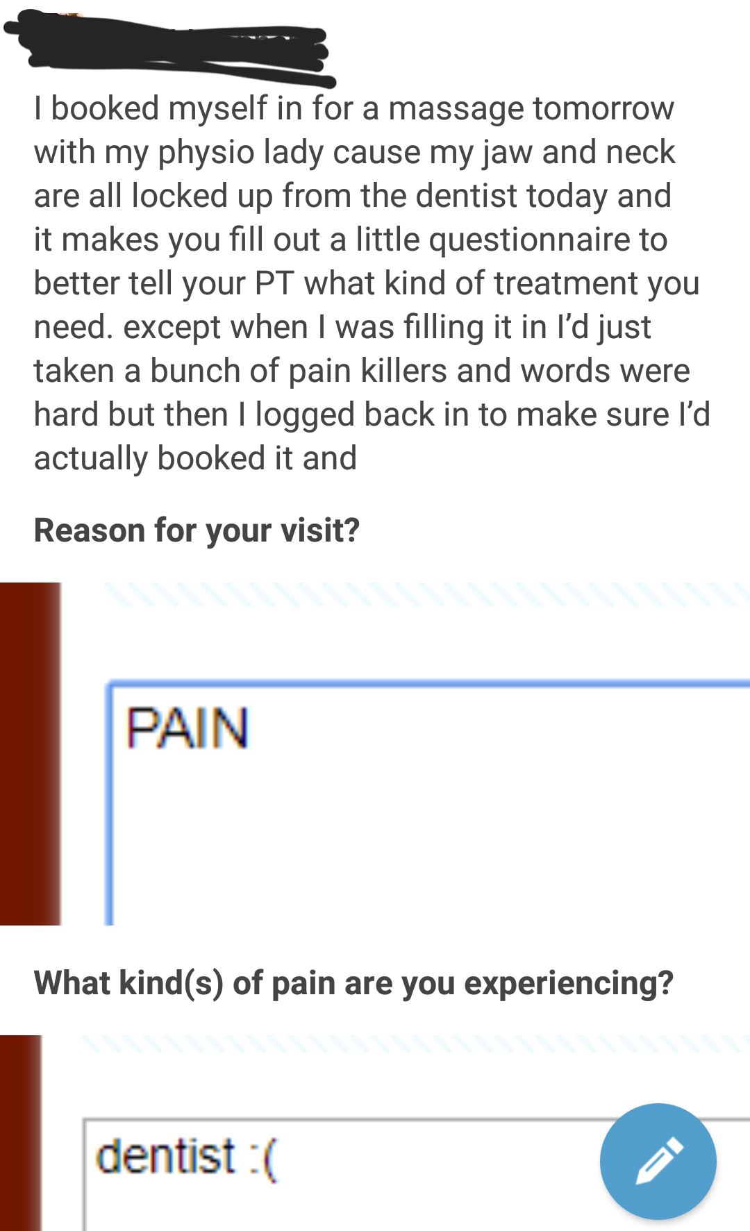 Guy Gets Too High From Pain Killers, Proceeds To Book An Appointment Anyway. Hilarity Ensues.