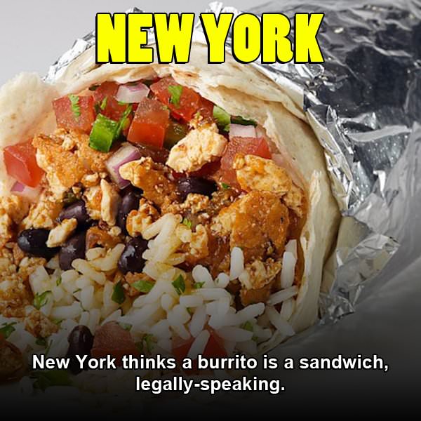 chapole food - Newyork New York thinks a burrito is a sandwich, legallyspeaking.