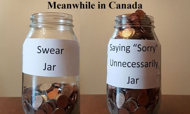 canadian sorry jar - Meanwhile in Canada Swear Jar Saying "Sorry" Unnecessarily Jar