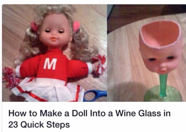 doll head wine glass - How to Make a Doll Into a Wine Glass in 23 Quick Steps
