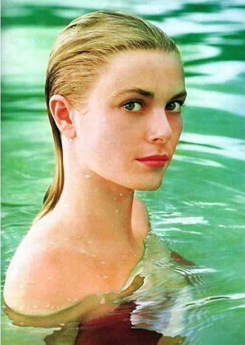 Grace Kelly posing for Colliers Magazine in 1955. The original picture was in color, but this has been touched up. Vanity Fair reused the picture in 2010 on their cover as well. About a year after this picture was taken, Grace Kelly left showbiz and married Prince Rainer III of Monaco. She barely knew him, but she did what many little girls dreamed of and never got to do, she literally became a Princess. The 2 had 3 children, and she retired at just 26 never to act again, staying with her husband until her own death of an unlikely stroke at age 52 in 1982.