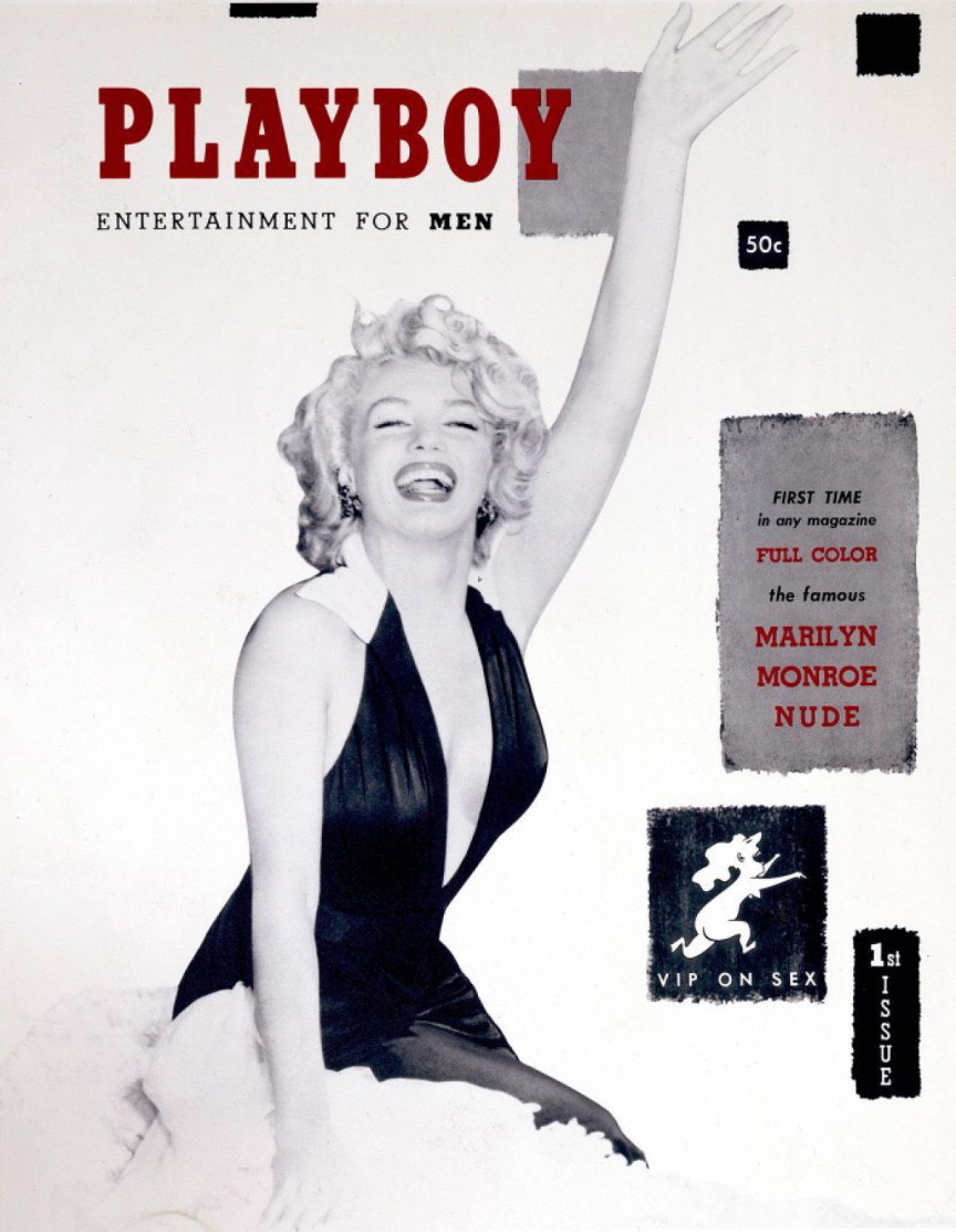 first cover of playboy - Playboy Entertainment For Men 50c First Time in any magazine Full Color the famous Marilyn Monroe Nude Vip On Sex