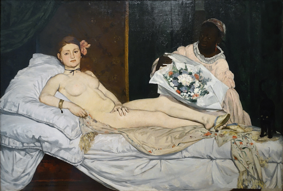 The lack of publicity obviously upset her as she decided to do it again this time in front of Edouard Manet’s similarly nude painting of the prostitute Olympia. She was arrested because of that in January 2016 for indecent exposure; but as she was in front of a painting showing a naked woman the "artist" successfully argued that she simply recreated the painting as performance art.