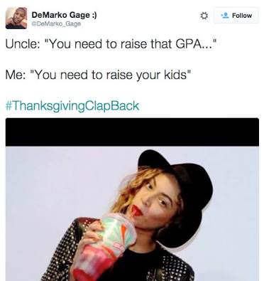 46 Thanksgiving Table Comebacks For Wrecking Annoying Family Members